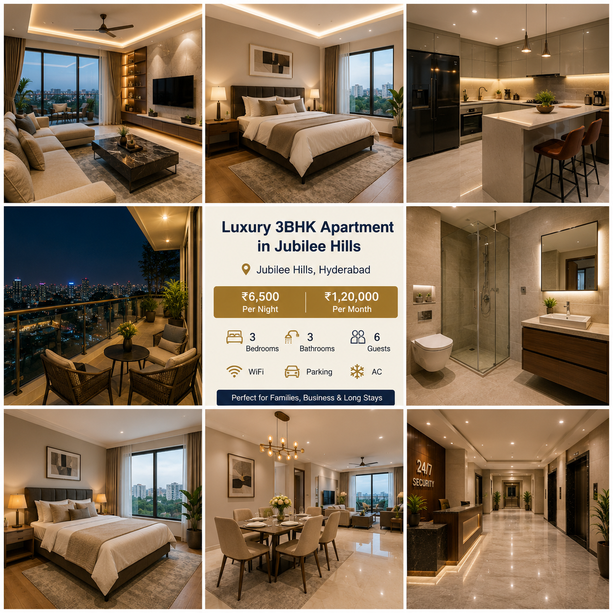 Luxury 3BHK Apartment in Jubilee Hills