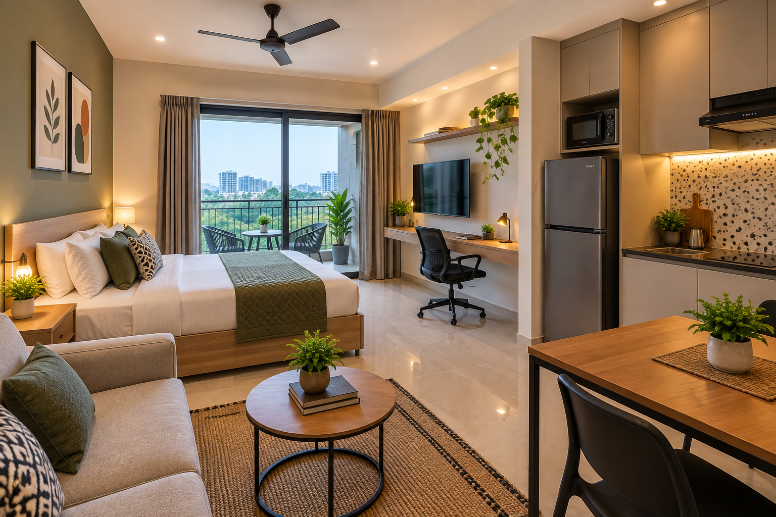 Cozy Studio Apartment in Gachibowli, Hyderabad